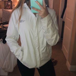 White North Face zip up windbreaker